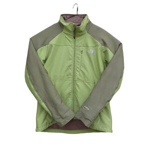 The North Face Apex Jacket Women's XL Green Full Zip Drawstring Waist 2674-A